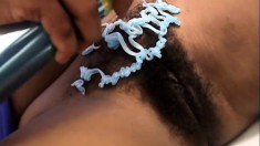 Sluttty Black Teen Gets Her Freshly Shaved Cunny Fucked Hard