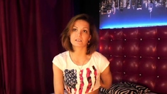 Russian Amateur Brunette Babe On Webcam Talking With Fans