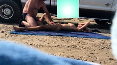 Pornstar Lucy Lee outdoor jeans masturbation beach