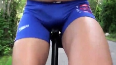 Cumming Whilst Cycling