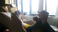 two frat stroke each others nice cocks